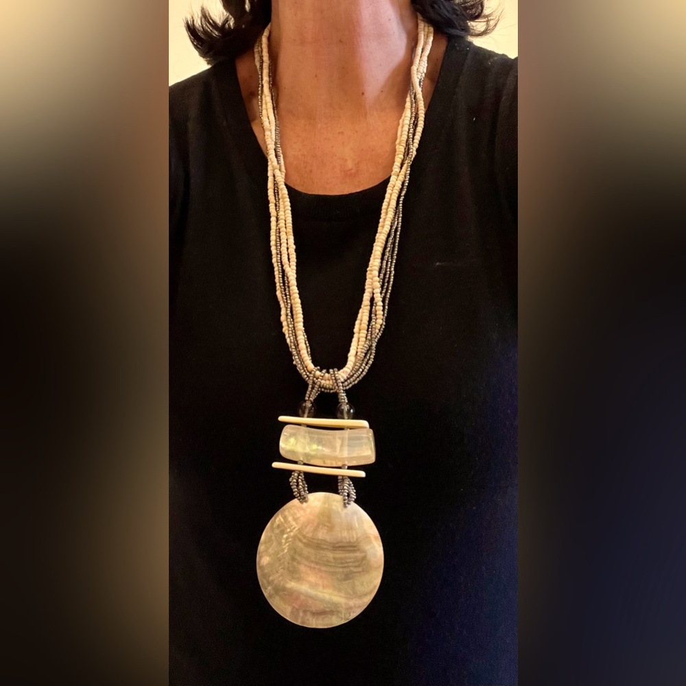 Natasha mother of pearl shell pendant